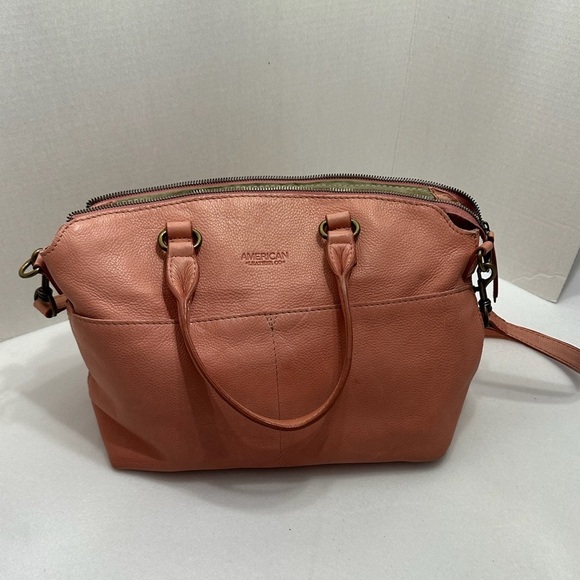 American Leather Co. Carrie Dome Satchel Handbag Purse “Desert Rose” Color